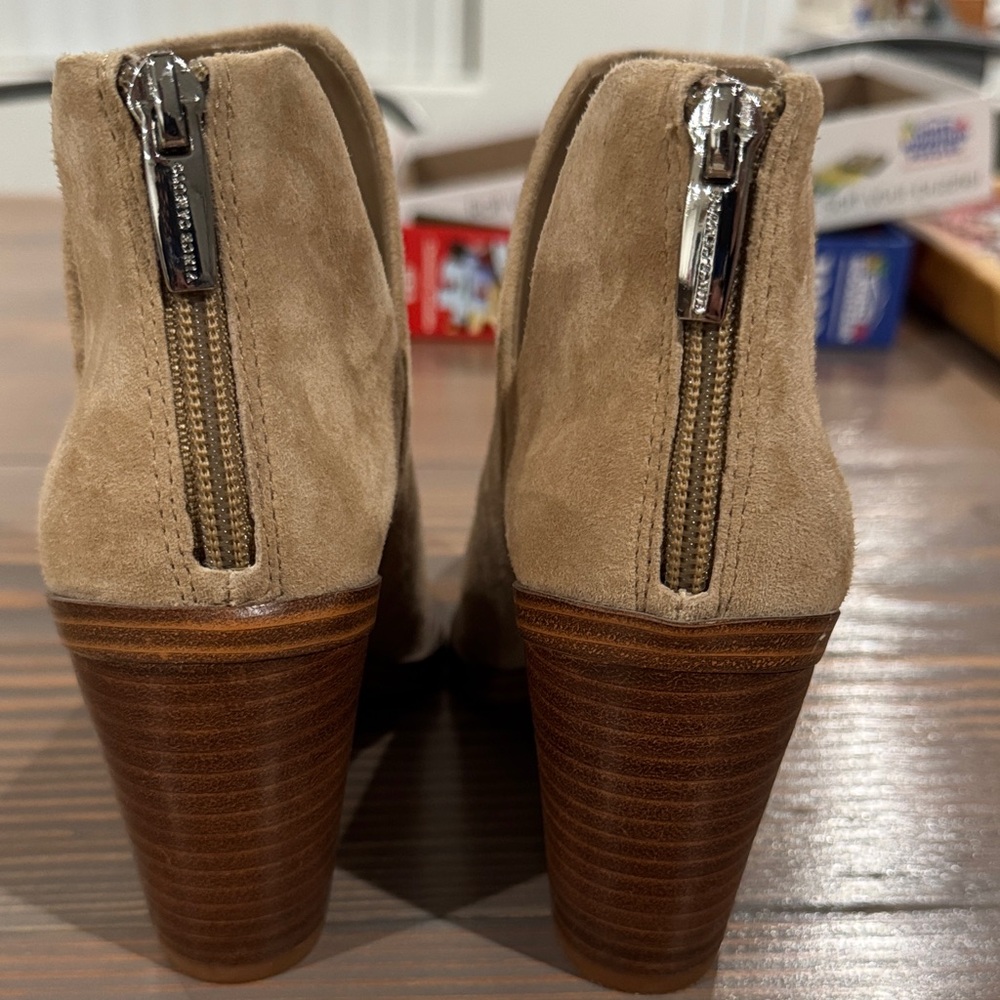 Tan Suede Ankle Boots - Picture 4 of 7